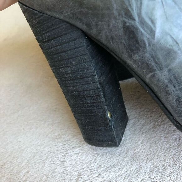 Chinese Laundry by Kristin Cavallari Grey Leather Liam Peep Toe Bootie - Picture 7 of 15